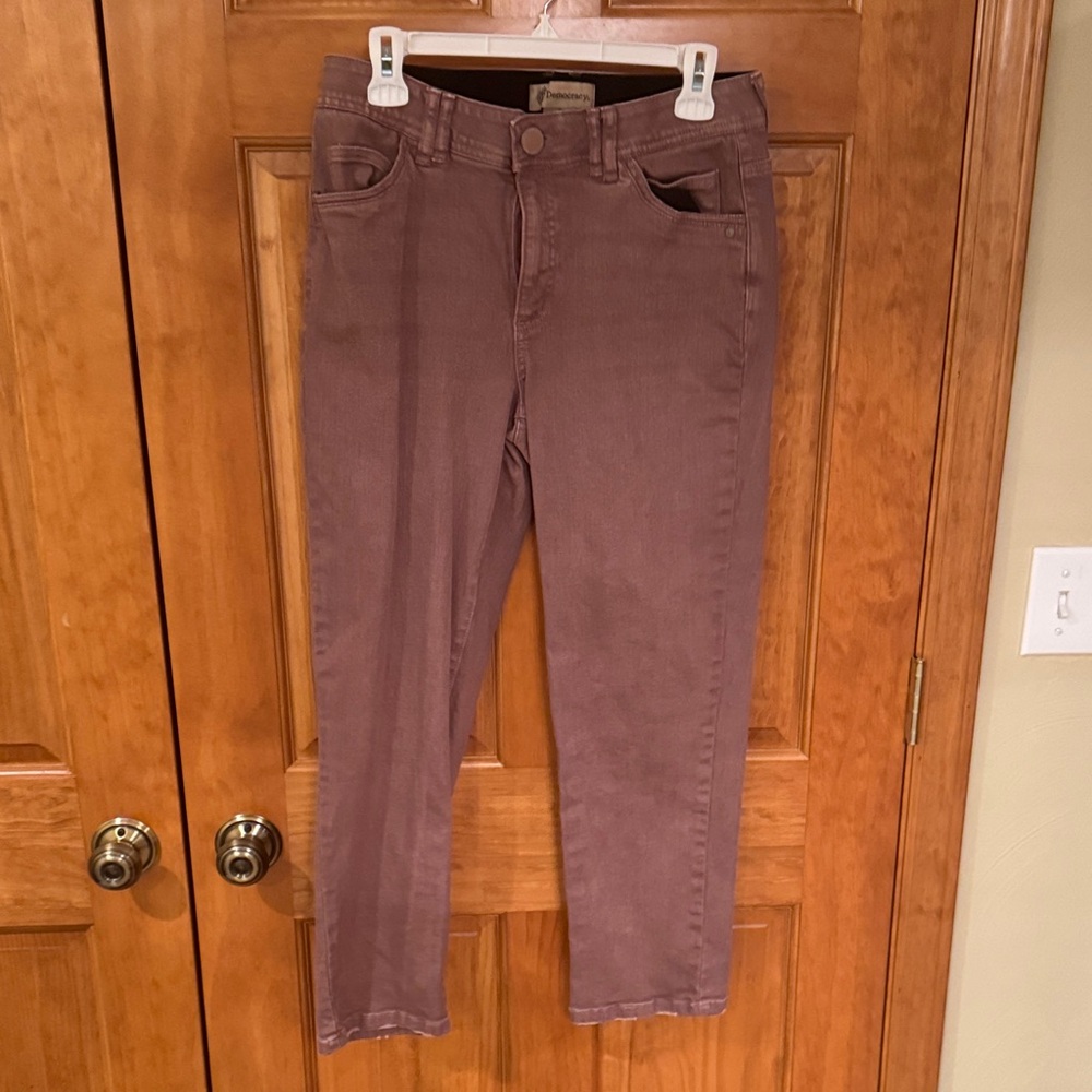 Democracy Women's Cropped Jeans in Rich Brown